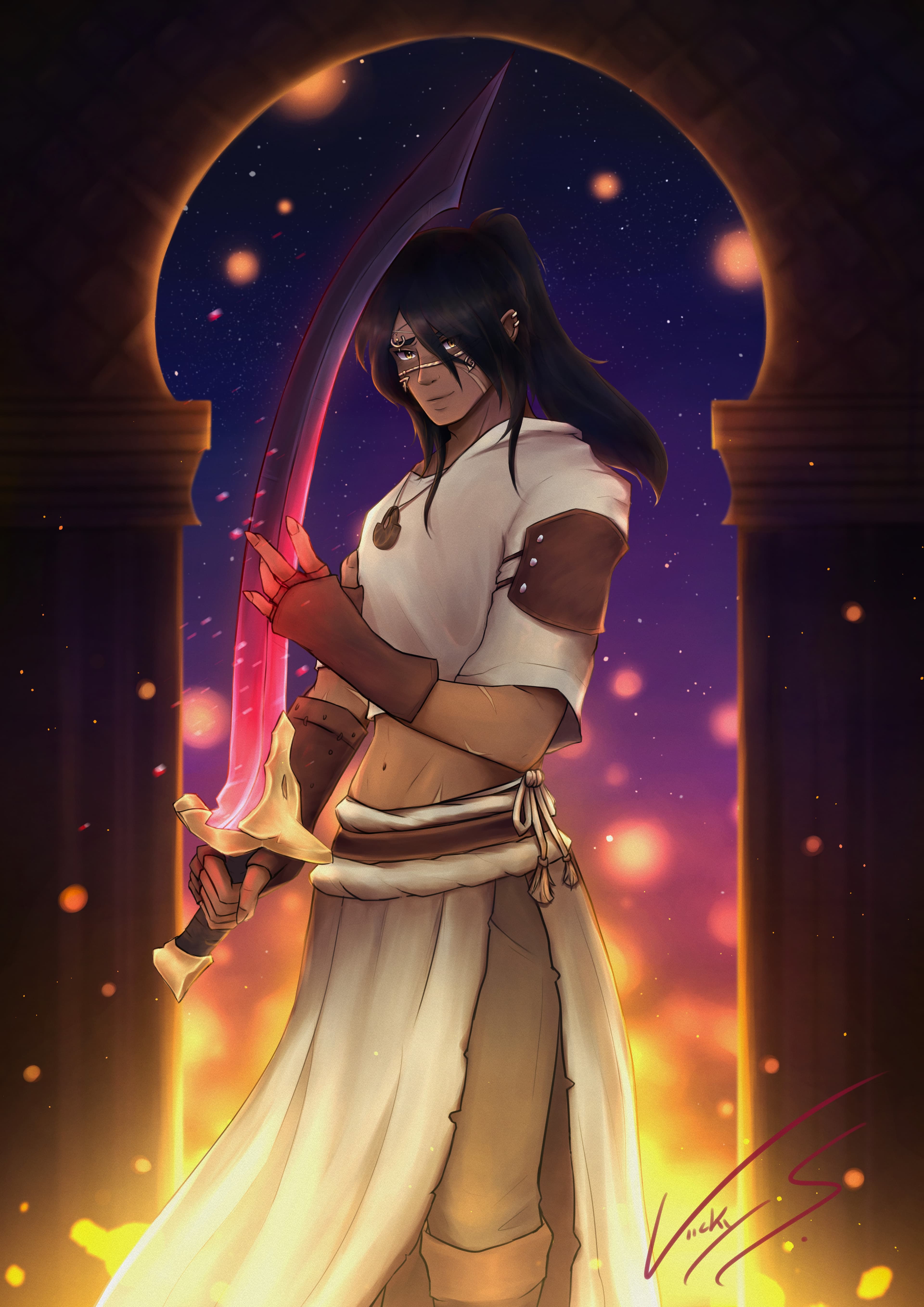 Retrato ilustrado de Anubis